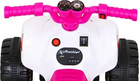 Ramiz Najrýchlejšia batériová štvorkolka pre deti Ružová + 25W motor