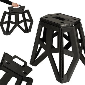 KIK KX3294 Skladacia kempingová stolička 39,5 cm, čierna