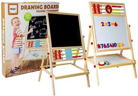 LEAN Toys Drevené tabuľové počítacie hodiny s magnetom