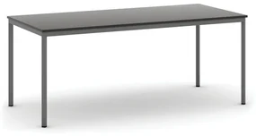 Stôl jedálenský, 1800 x 800 mm, tmavo sivá podnož, wenge
