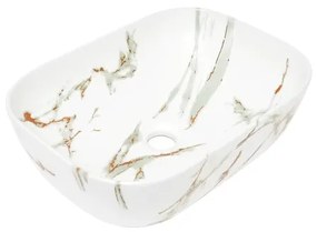 Umývadlo na dosku SAT Infinitio 45,5x32,5 cm mramor, bez prepadu SATINF4532MR, 1 ks