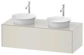 DURAVIT White Tulip závesná skrinka pod dve umývadlá na dosku, 1 zásuvka, 1300 x 550 x 408 mm, nordická biela matná, WT4978B3939