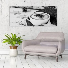 Obraz - Zimné cappuccino (120x50 cm)