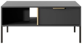 Konferenčný stolík Lyran 2S (antracit + zlatá). Vlastná spoľahlivá doprava až k Vám domov. 1071360