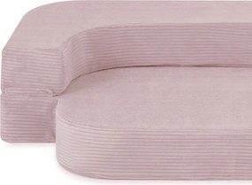 Rozkladacia detská pohovka  - svetloružová, prémiový menčester