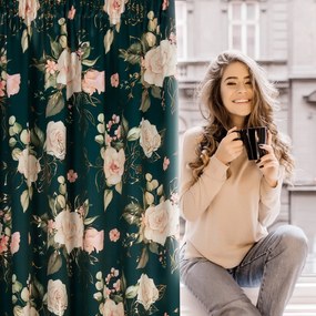 ZÁVES NA PÁSKE ROSE 135X270 CM VZOROVANÁ