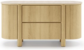 Komoda Segretto 160 cm travertin/dub přírodní