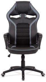 BONTEC Herné stoličky, hojdací mechanizmus, čierna ekokoža, KA-G406 GREY Farba: Čierna