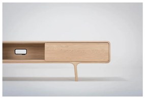 TV komoda z masívneho dubového dreva s 2 zásuvkami Gazzda Fawn