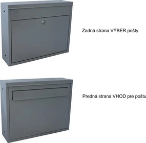 RADIM obojstranná poštová schránka RAL 9006 / Strieborná