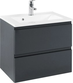 XXXLutz SKRINKA S UMÝVADLOM, grafitová, sivá, 60/56/47 cm Held - Online Only kúpeľne - 000307002412