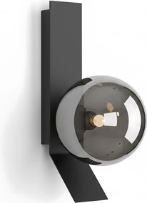 Toolight Toolight, nástenné svietidlo s dymovým sklom, 1xE27, APP1757-1W, čierna, OSW-04318