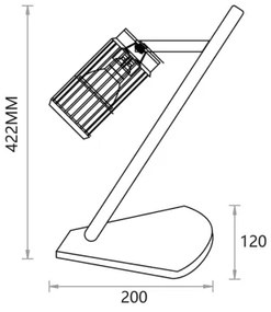Stolná lampa VERTICAL 1xGU10/8W/230V biela