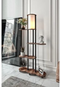 Stojacia lampa s poličkami NOTO 1xE27/40W/230V hnedá/čierna