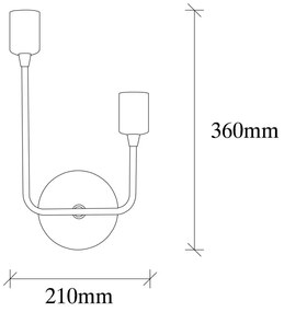 Nástenná lampa Dolma I čierna