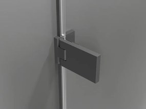 Mexen Lunar-F Duo, skladací sprchový kút 75 x 75 cm, 8mm číre sklo, grafitový profil, 836-075L-075P-95-00