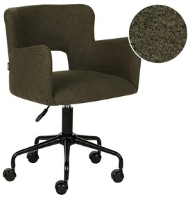 Kancelárska stolička s buklé čalúnením zelená SANILAC Beliani