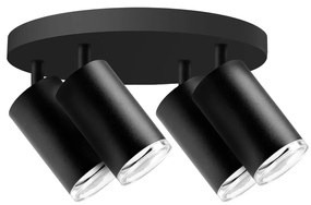 LED RGBW stmievateľné kúpeľňové bodové svietidlo TURYN 4xGU10/6,5W/230V IP44 čierne