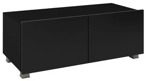 Konsimo Sp. z o.o. Sp. k. TV stolík PAVO 37x100 cm lesklá čierna/matná čierna KO0131