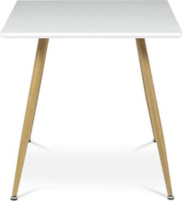 Jedálenský stôl HT-W1214 biely / naturálny