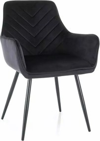 Stolička Fig Velvet čierna