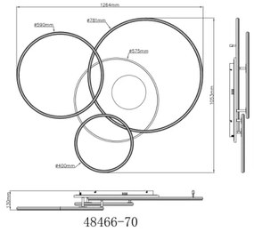 Globo 48466-70 - LED stmievateľné stropné svietidlo INVERTINA LED/70W/230V zlaté