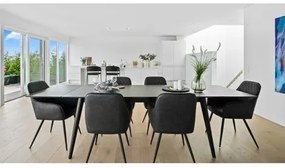 Jídelní křeslo HARBO, tmavě šedé,PU kůže House Nordic 1001152