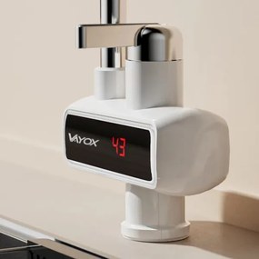 Prietokový ohrievač vody s LED displejom 3000W/230V IPX4 biela