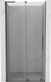 Mexen Velar L, posuvné sprchové dvere do otvoru 120 cm, 8mm číre sklo, grafit brúsený, 871-120-003-01-66