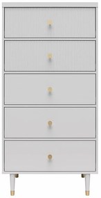Svetlosivá vysoká komoda 70x141 cm Elizabeth – CosmoLiving by Cosmopolitan