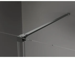 Mexen Velar, sprchový kút s posuvnými dverami 130(dvere) x 80(stena) cm, 8mm číre sklo, grafitová matná, 871-130-080-01-66