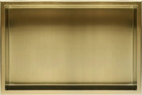 Rea Rea, oceľová kúpeľňová polička 30x60 cm, zlatá matná, REA-05608