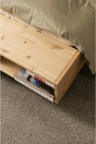 Jednolôžková posteľ z borovicového dreva bez čela s roštom 90x200 cm v prírodnej farbe Merge – Karup