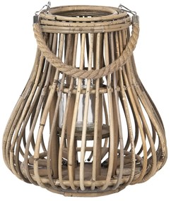 Sivohnedá drevená lampáš Sissi - Ø 27 * 30 cm