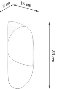 Nástenné svietidlo Tear, 1x čierne kovové tienidlo