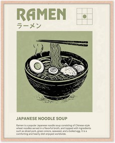 Ručne vyrobená nástenná dekorácia v ráme Ramen