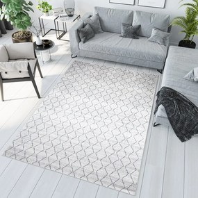 Svetlý sivý moderný koberec s jednoduchým vzorom Šírka: 140 cm | Dĺžka: 200 cm