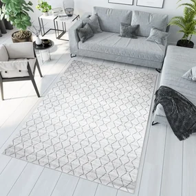 Svetlý sivý moderný koberec s jednoduchým vzorom Šírka: 140 cm | Dĺžka: 200 cm