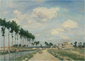 Obraz - Johan Barthold Jongkind, The Towpath, reprodukcia (70x50 cm)