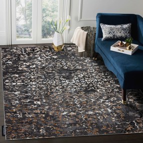 Moderný koberec DE LUXE 2080 ornament vintage - Štrukturálny sivá Veľkosť: 120x170 cm