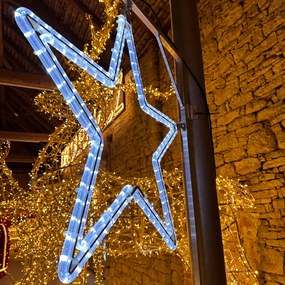 DECOLED LED světelná hvězda, sada na VO, 74 cm, ledově bílá