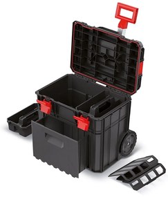 Kufor s kolieskami A, 51 cm, priehradka a organizér, čierna