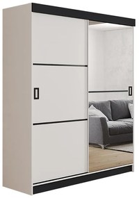 Skriňa Retro 138 2L Biely / Dvierka biely