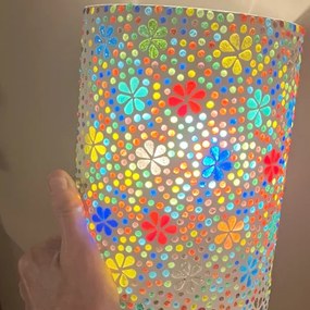 Mosaic lampa nástenná orientálna s vypínačom KVETY 17*26