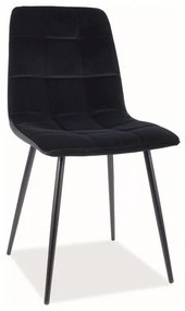 Jedálenská stolička Mila Velvet matná, čierna