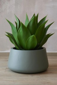 Kvetináč GORDO, sklolaminát, výška 21 cm, sivý