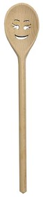 AMADEA Drevená vareška s tvárou, masívne drevo, dĺžka 30 cm