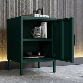 Nočný stolík MIA, 424 x 595 x 400 mm, Modern: fľaškovo zelená farba