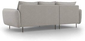 Svetlosivá rohová pohovka Cosmopolitan Design Vienna, ľavý roh