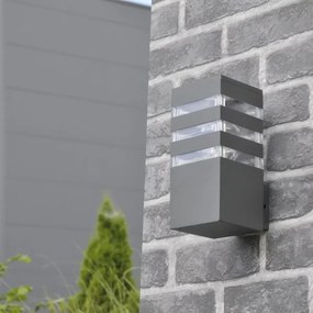 Vonkajšie nástenné svietidlo TEKSAS 1xE27/12W/230V IP44 antracit